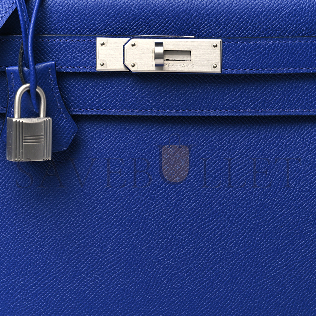 HERMÈS MASTER EPSOM KELLY SELLIER 28 BLEU ELECTRIQUE (28*22*10cm)